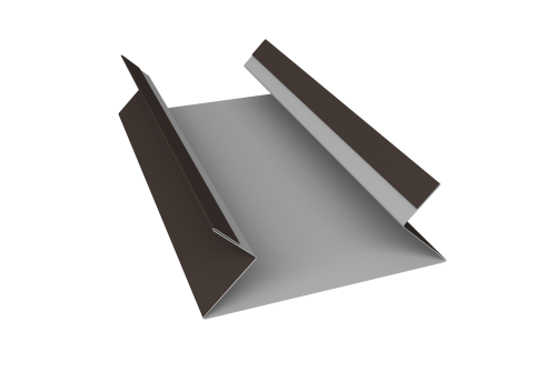 Планка угла внутреннего составная верхняя 0,45 PE с пленкой RR 32 темно-коричневый (3м)