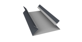 Планка угла внутреннего составная верхняя 0,5 Drap TX RAL 7024 мокрый асфальт (2м)