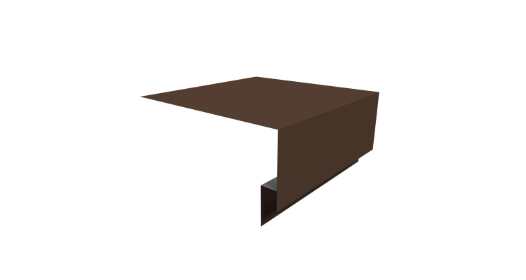 Планка околооконная сложная Экобрус Grand Line 200х75х25 0,45 Drap ST RAL 8017 шоколад (2м)