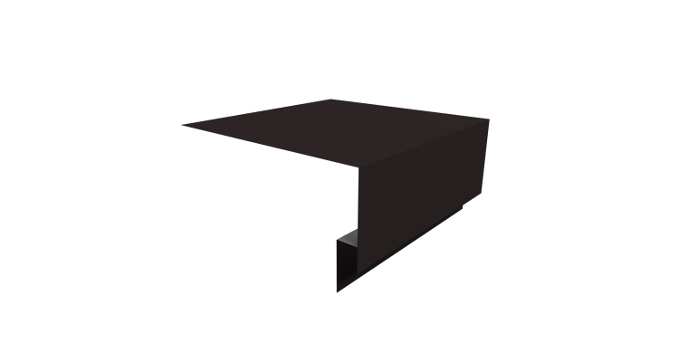 Планка околооконная сложная Экобрус Grand Line 250х75х25 0,5 Drap TX RAL 9005 черный (2м)