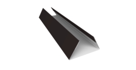 Планка стыковочная составная нижняя 0,45 PE с пленкой RAL 9005 черный (3м)