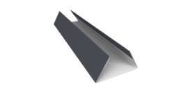 Планка стыковочная составная нижняя 0,5 Satin с пленкой RAL 7024 мокрый асфальт (3м)