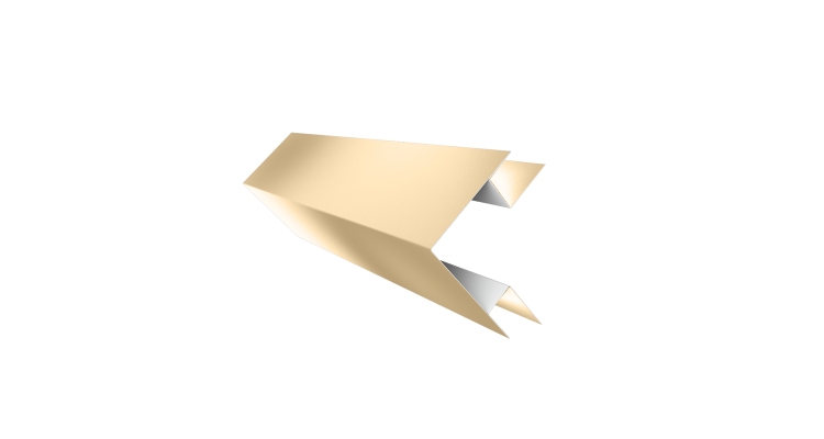 Угол внешний сложный 75х75 0,45 PE с пленкой RAL 1014 слоновая кость (2м)