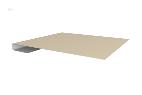 Планка завершающая 0,5 Satin с пленкой RAL 1015 светлая слоновая кость (2м)