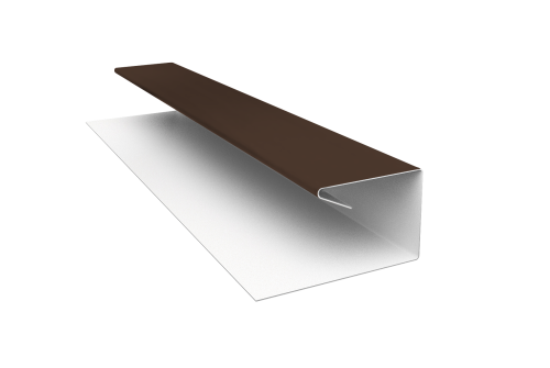 Планка П-образная завершающая сложная (КД) 0,45 Drap TX RAL 8017 шоколад (2м)