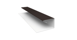 Планка П-образная завершающая сложная (КД) 0,5 Satin Matt RR 32 темно-коричневый (3м)