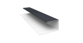 Планка П-образная завершающая сложная (КД) 0,5 Drap RAL 7024 мокрый асфальт (2м)