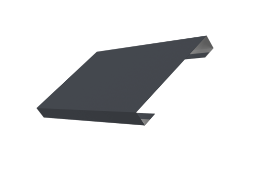 Ламель лицевая 150 забора жалюзи Texas стартовая/финишная для калиток и ворот 0.45 PE с пленкой RAL 7024 мокрый асфальт