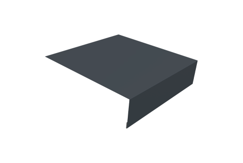 Планка околооконная простая 200х50 0,5 Satin с пленкой RAL 7024 мокрый асфальт (3м)