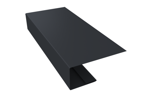 J-Профиль 18мм 0,45 Drap TwinColor RAL 7024 мокрый асфальт (3м)