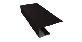 J-Профиль 18мм 0,5 Satin с пленкой RAL 9005 черный (2м)