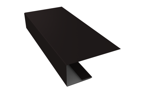 J-Профиль 18мм 0,5 Satin с пленкой RAL 9005 черный (3м)