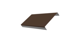 Ламель обратная 150 забора жалюзи Texas стартовая/финишная для калиток и ворот 0,45 Drap ST с пленкой RAL 8017 шоколад