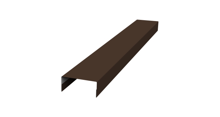 Крышка 30х15 жалюзи Texas 0,45 PE-Double RAL 8017 шоколад (2,5м)