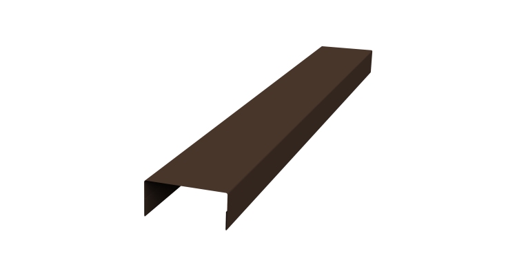 Крышка 45х20 жалюзи Texas 0,7 PE RAL 8017 шоколад (2м)