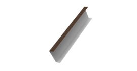 Декоративная накладка на столб универсальная 62х55 для забора жалюзи 0,45 Drap RAL 8017 шоколад (1,8м)