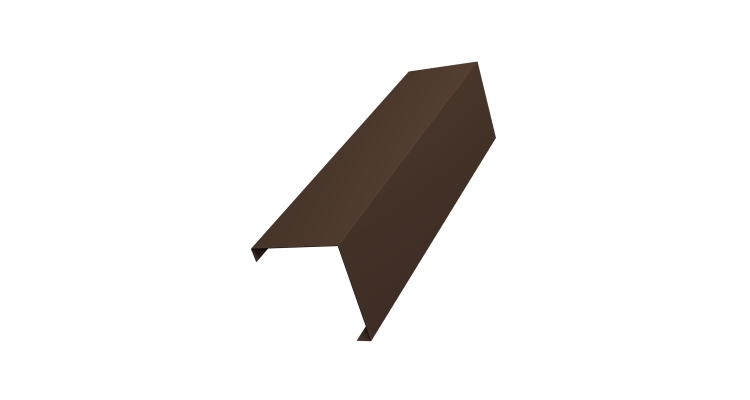 Декоративная накладка на столб универсальная угловая 60х60 для забора жалюзи 0,5 Velur X RAL 8017 шоколад (3м)