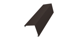 Декоративная накладка на столб универсальная угловая 80х80 для забора жалюзи 0,45 PE RR 32 темно-коричневый (3м)