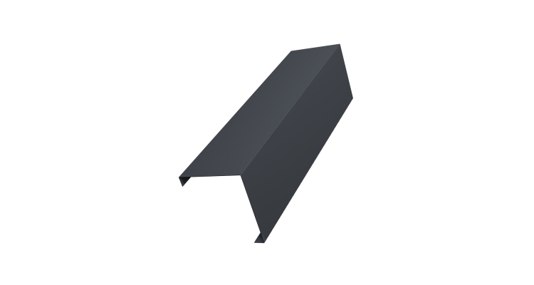 Декоративная накладка на столб универсальная угловая 80х80 для забора жалюзи 0,5 Velur X RAL 7024 мокрый асфальт (2,5м)