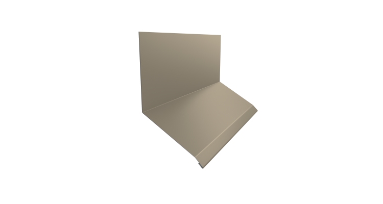 Планка примыкание верхнее к стене фальц Grand Line 150х130х20 0,45 PE с пленкой RAL 1015 светлая слоновая кость (2м)