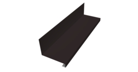 Планка примыкание нижнее к трубе для Кликфальц Pro 0,45 PE с пленкой RAL 9005 черный (2м)