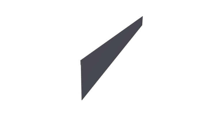 Ламель забора жалюзи Palermo стартовая/финишная для калиток и ворот 0,45 Drap TX RAL 7024 мокрый асфальт