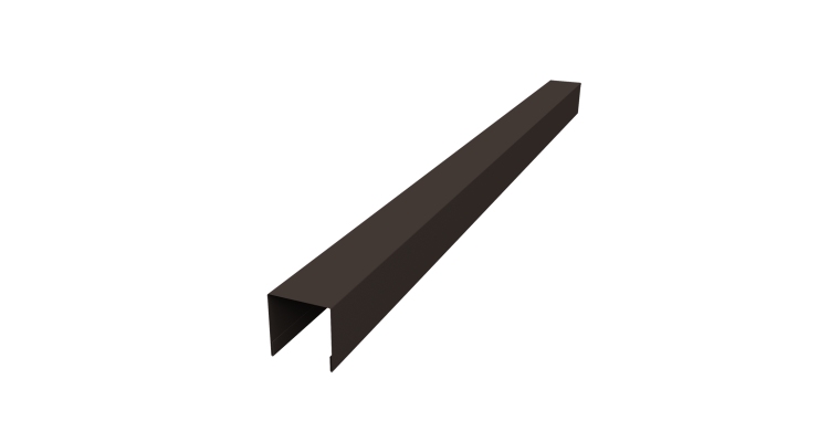 Планка вертикальная лицевая для забора жалюзи Palermo 0,5 Atlas X RR 32 темно-коричневый (1,8м)