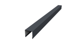 Планка вертикальная лицевая для забора жалюзи Palermo 0,45 Drap TX RAL 7024 мокрый асфальт (2м)