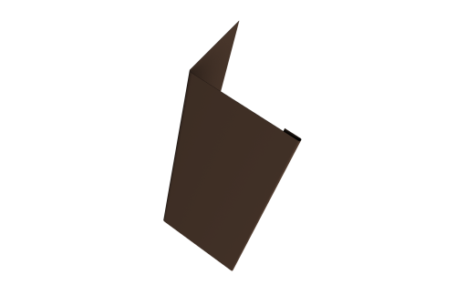 Нащельник для калиток и ворот 25х35 жалюзи Milan, Tokyo, Palermo 0,45 Drap-double TX RAL 8017 шоколад (L1,68)