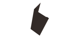 Нащельник для калиток и ворот 25х35 жалюзи Milan, Tokyo, Palermo 0,45 Drap-double TX RR 32 темно-коричневый (L2,0)