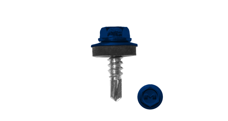 Саморез по металлу Daxmer 5,5х19 RAL 5002 (250) сверло №3