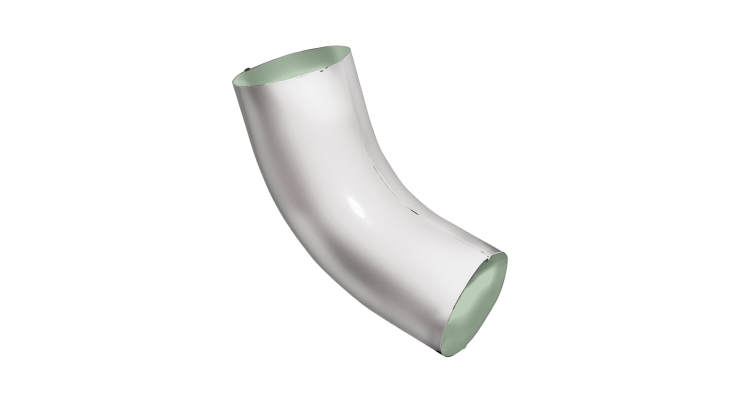 Колено 60 град GL PE 100 мм RAL 9003 сигнальный белый