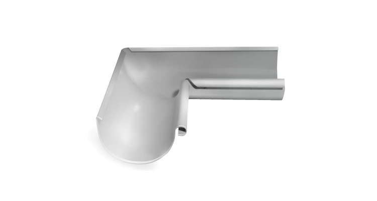 Угол желоба внутренний GL PE 90 гр 150 мм RAL 9003 сигнальный белый