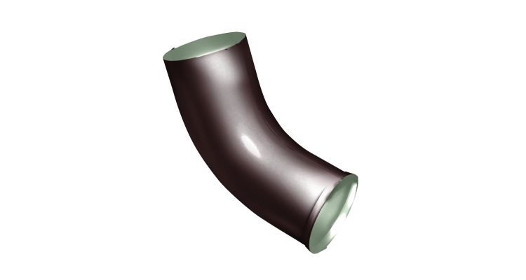 Колено стока GL PE 90 мм RAL 8017 шоколад